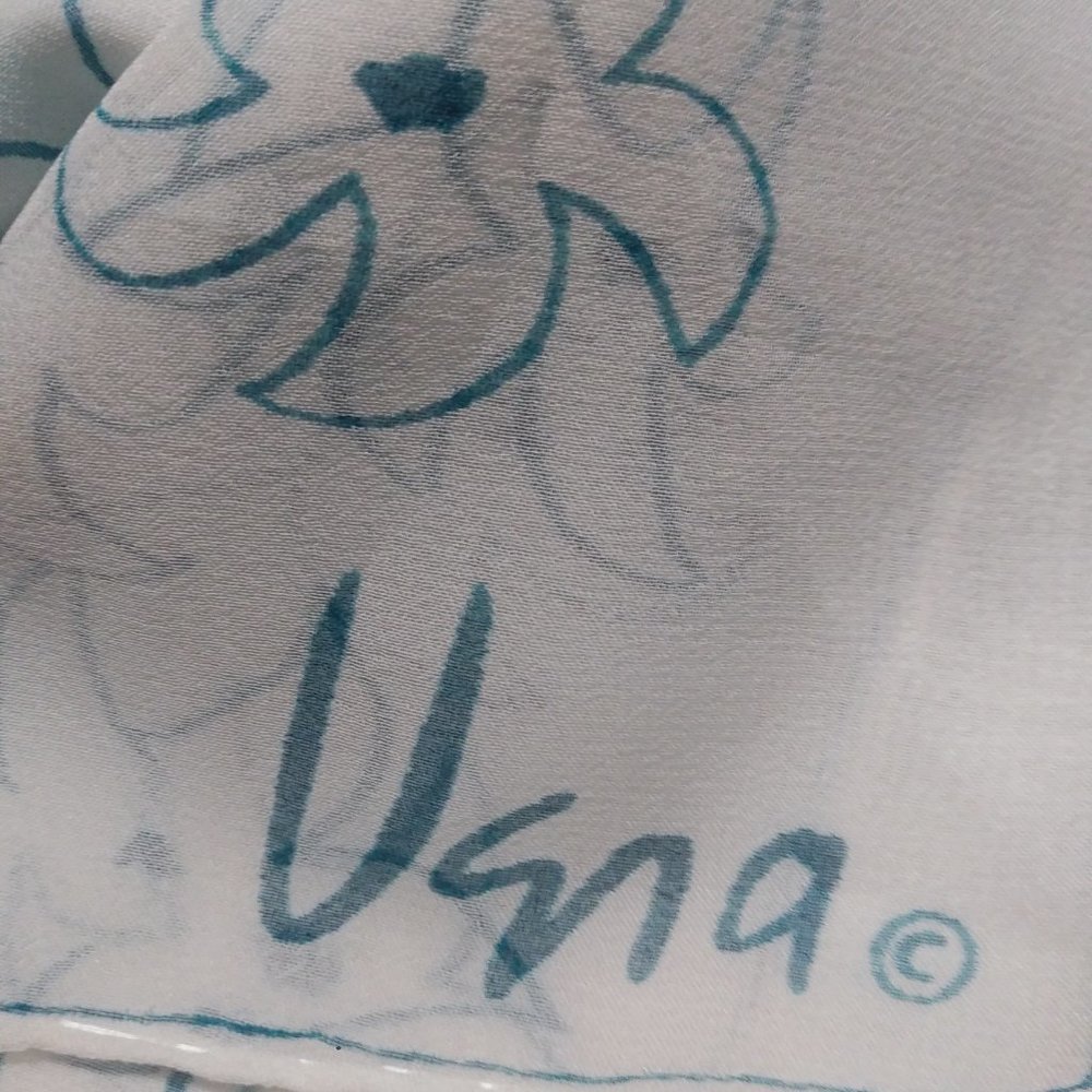 Vera Neumann Signature Turquoise Scarf - Picture 7 of 10